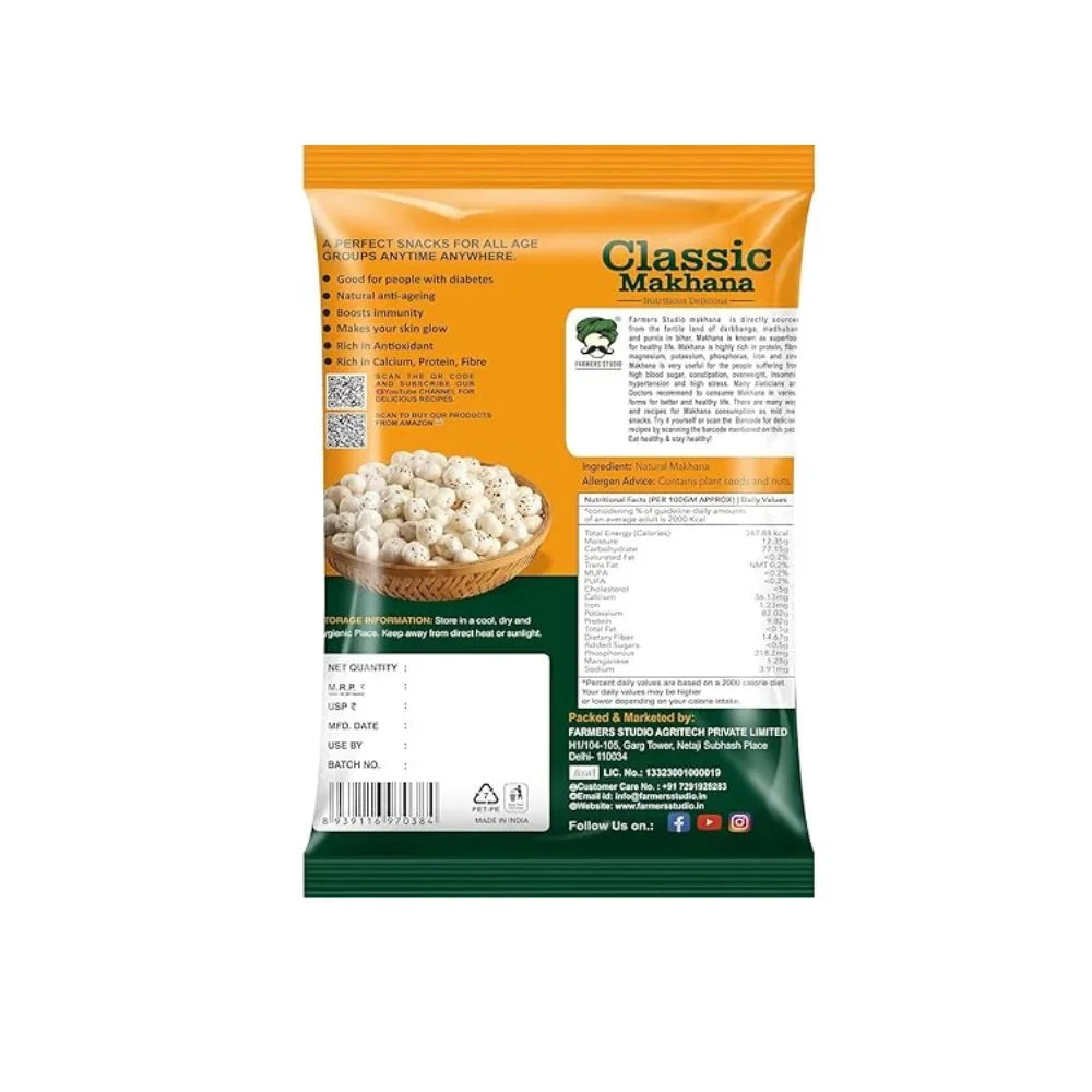 Farmers studio classic makhana 200g