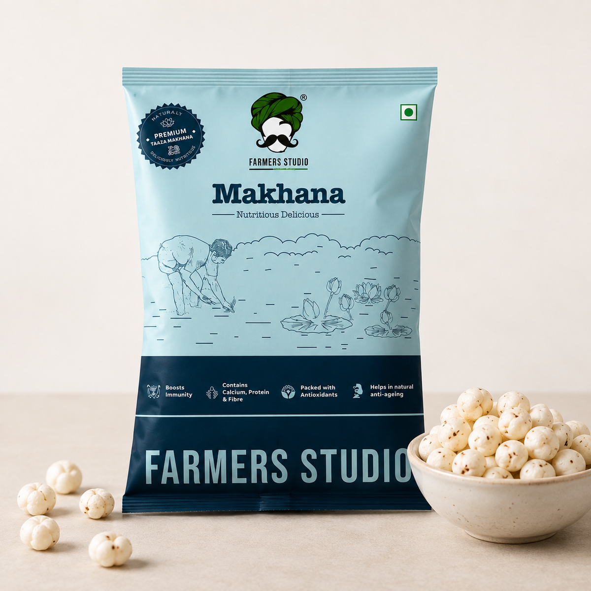 Farmers studio premium phool makhana 100 g