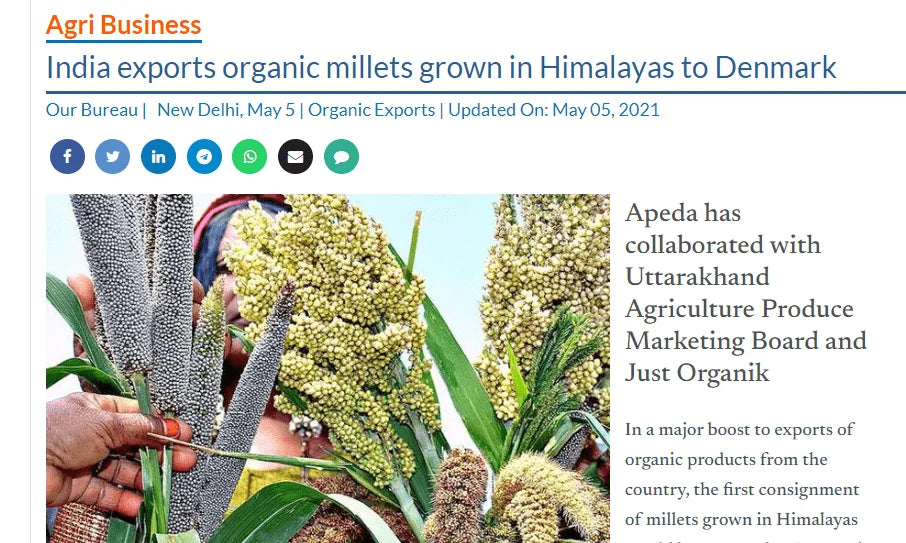 Millets: nourishing the future in the fight against climate change