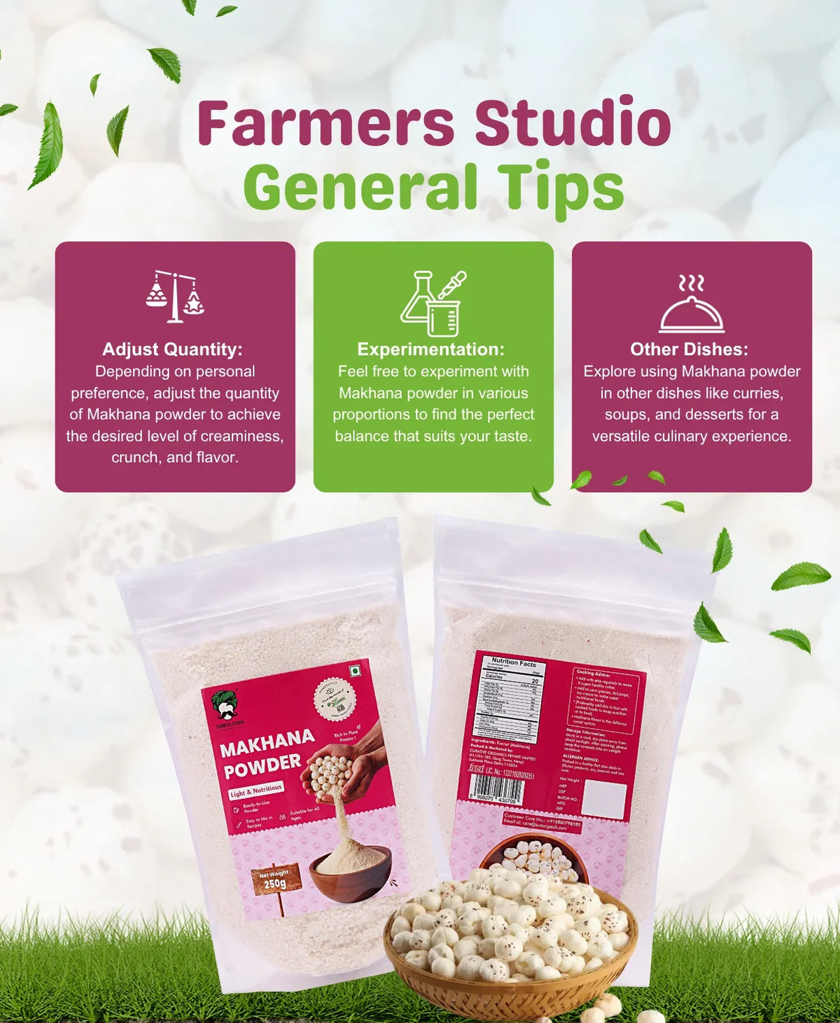 Farmers studio makhana powder 250g