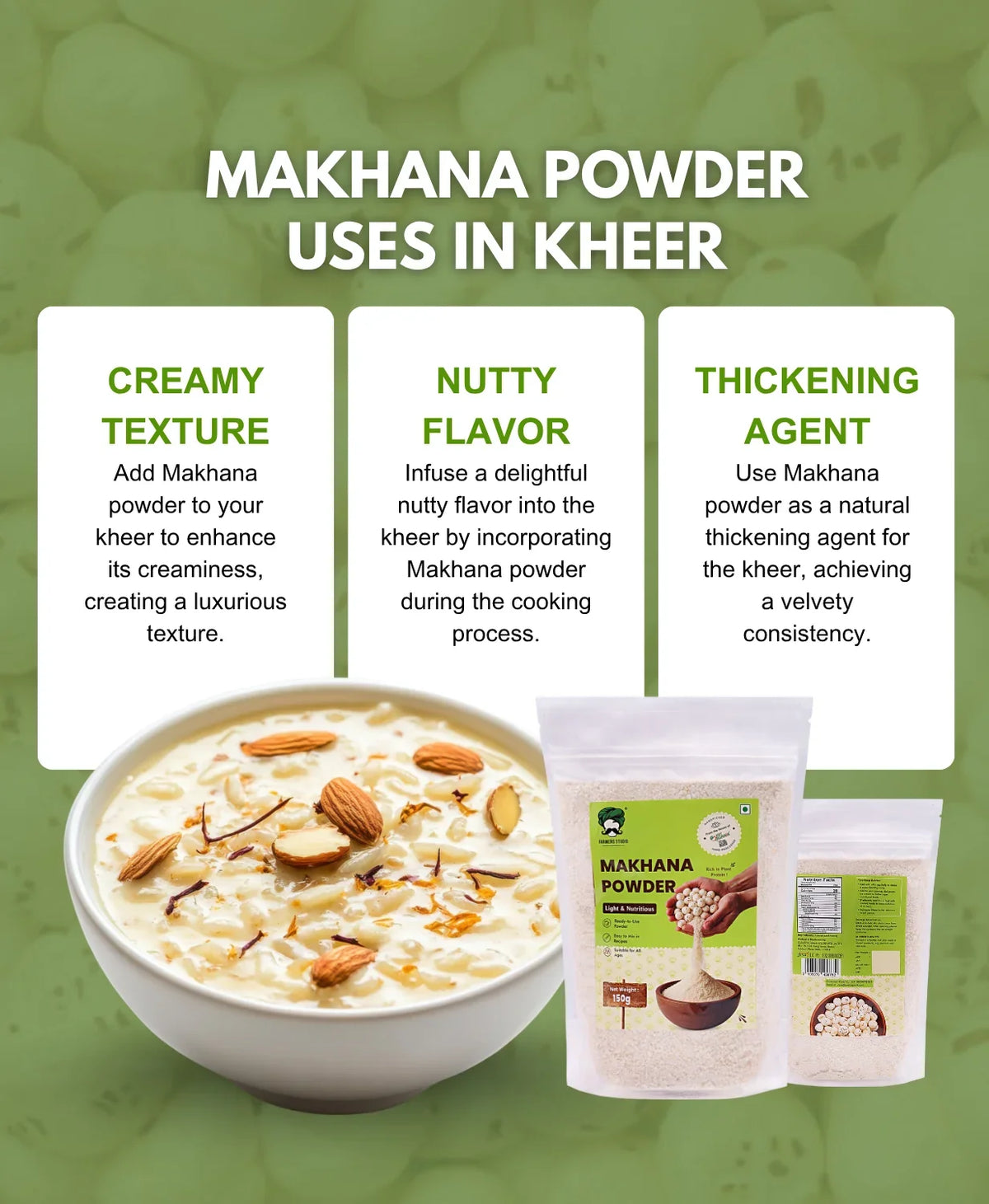 Farmers studio makhana powder 150g