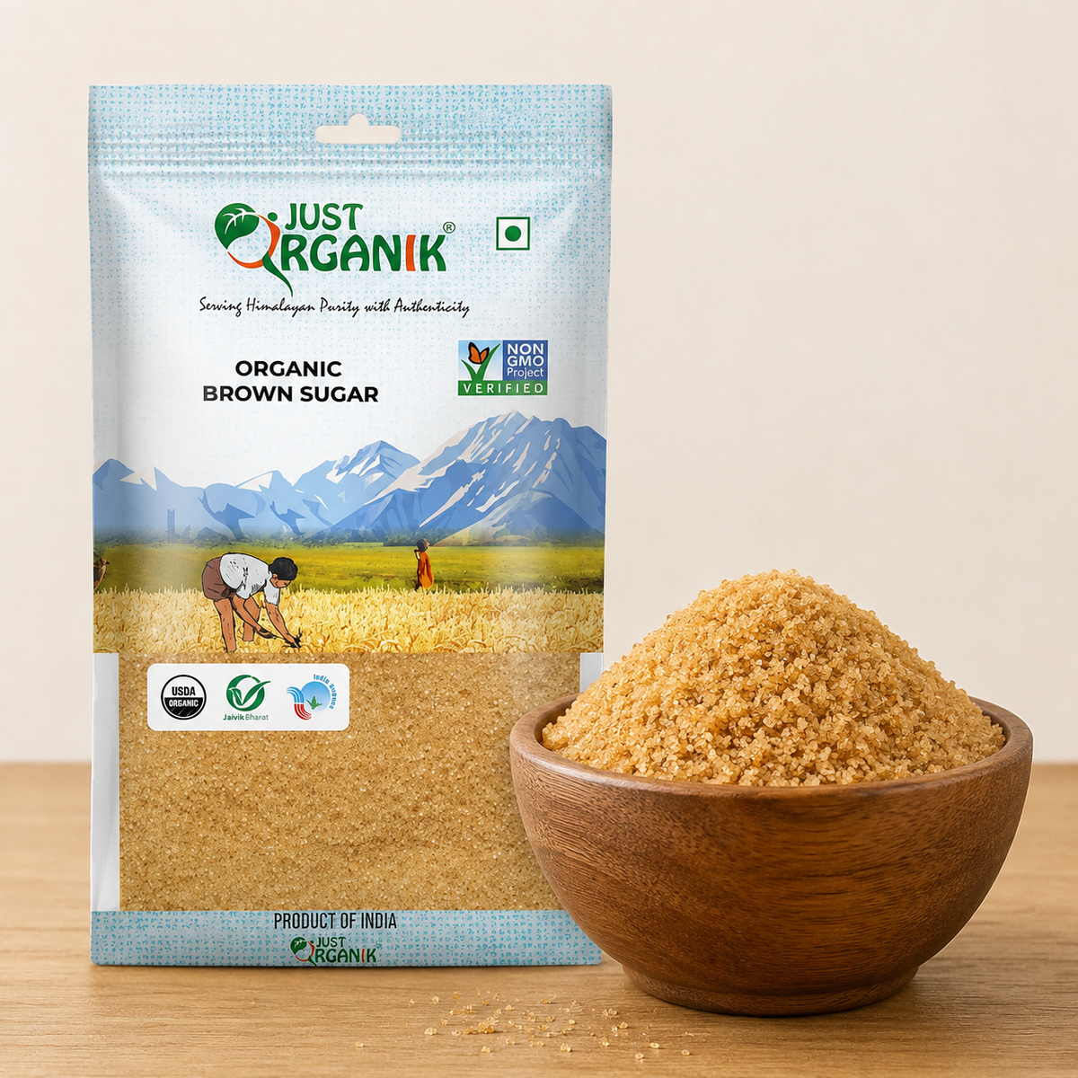Brown sugar, raw & unrefined (khand brown)