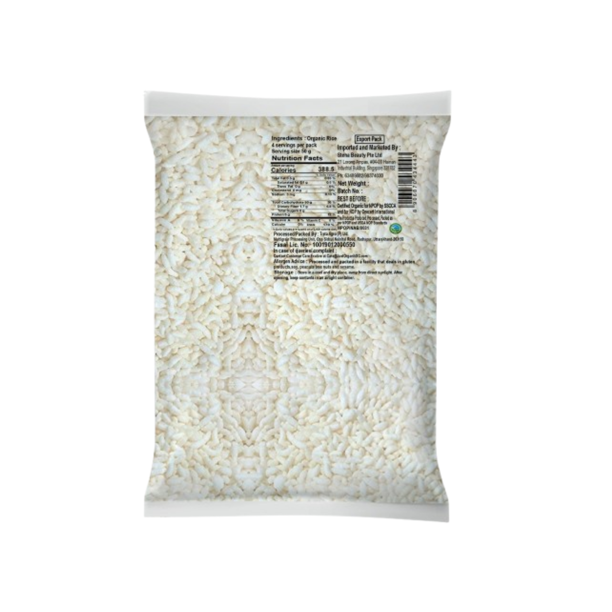 Puffed rice (murmure)