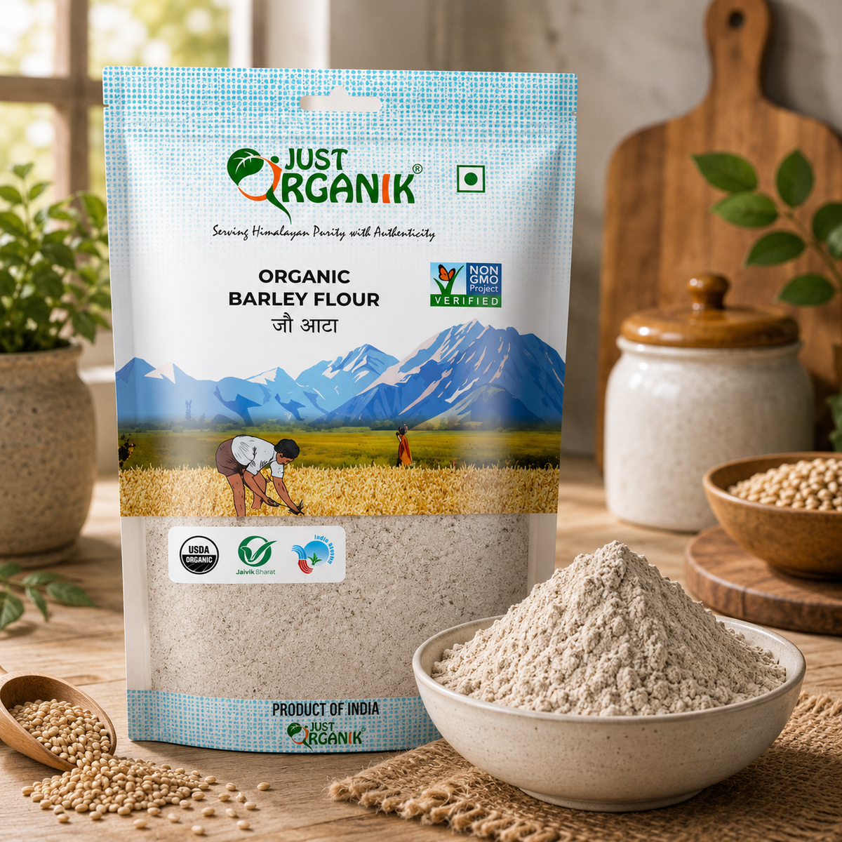 Barley flour (jau aata)