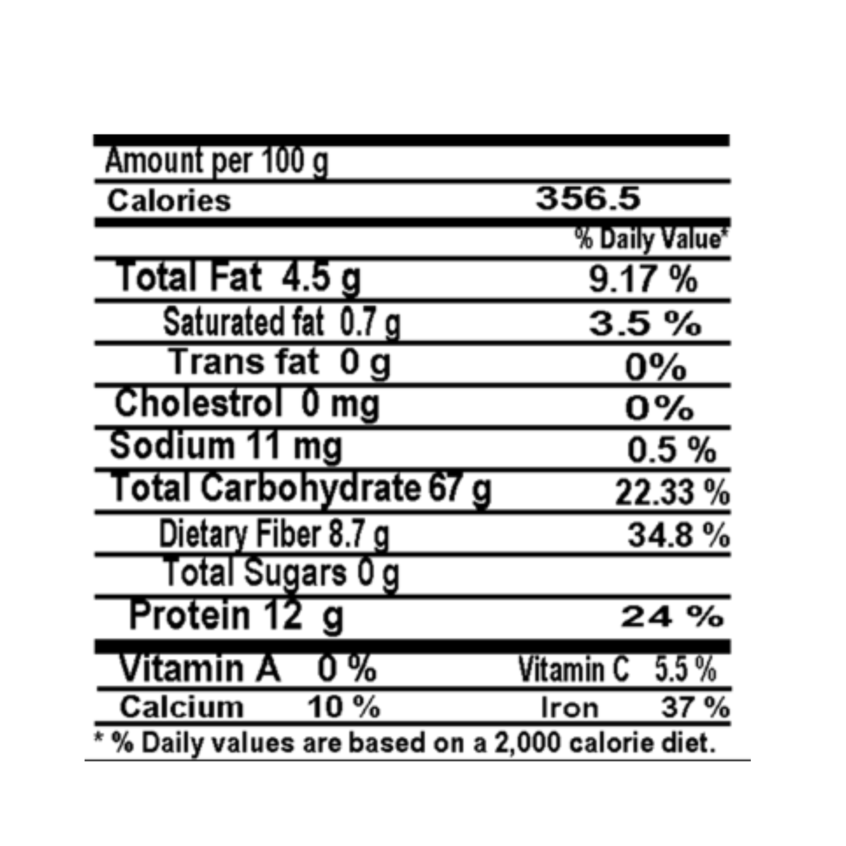 Gluten free chapati flour 1